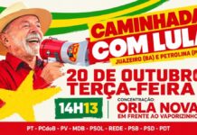 LULA PARTICIPA DE CAMINHADA ENTRE JUAZEIRO E PETROLINA NESTA TERÇA-FEIRA (20)